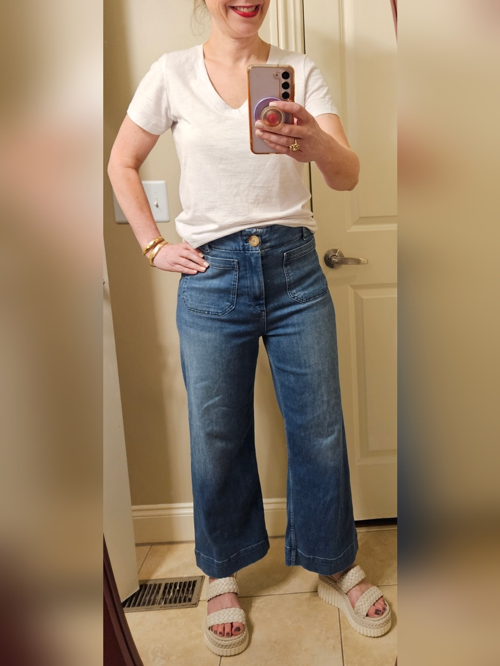 Anthro Maeve Colette Wide Leg Jeans 29 | High Rise Cropped Ultra Soft Jeans